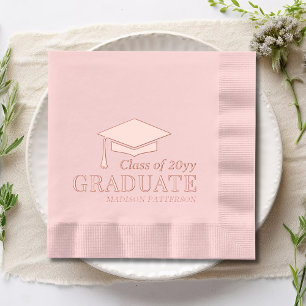 Graduate Class of Personalized Name Graduation Foil Napkins