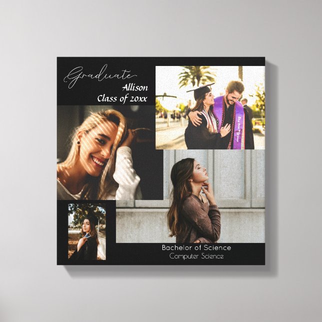 Graduate Class of Photo Collage Canvas Print (Front)
