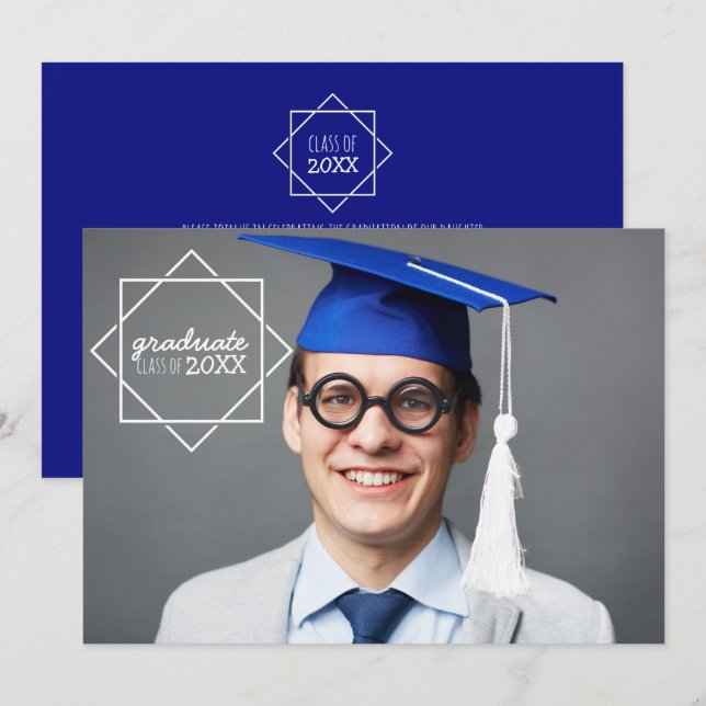 Graduate Class of Photo Invitations (Front/Back)