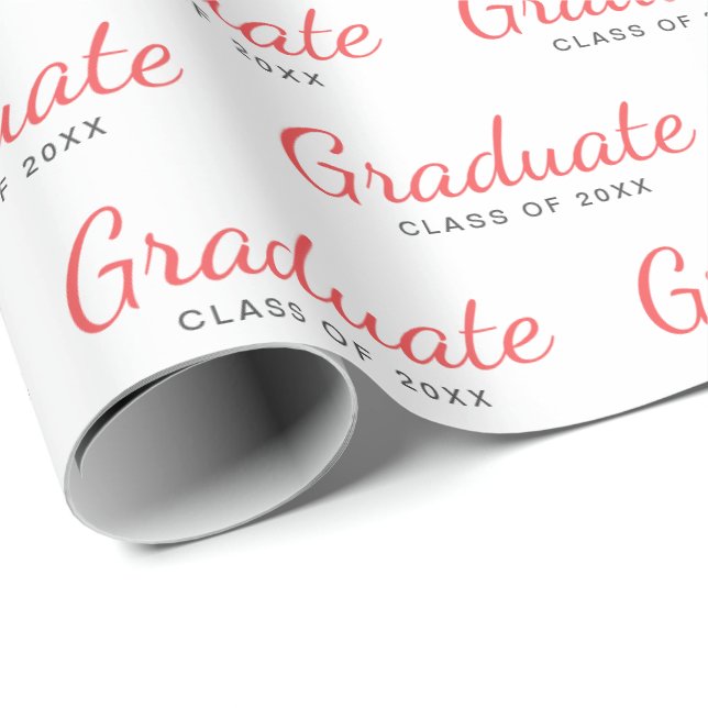 Graduate Class of Simple Modern Graduation Wrapping Paper (Roll Corner)