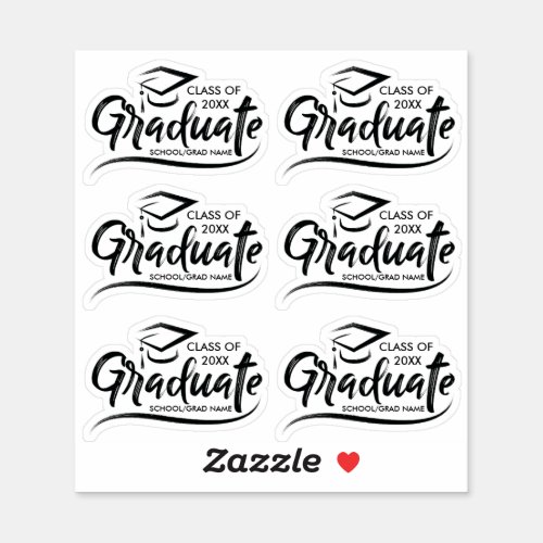 Graduate Class of Year 20XX Custom Graduation Sticker