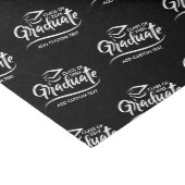 Graduate Class Year Black White Custom Graduation Tissue Paper | Zazzle