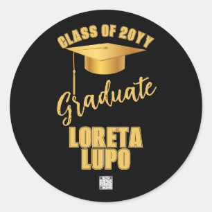 Graduate  classic round sticker