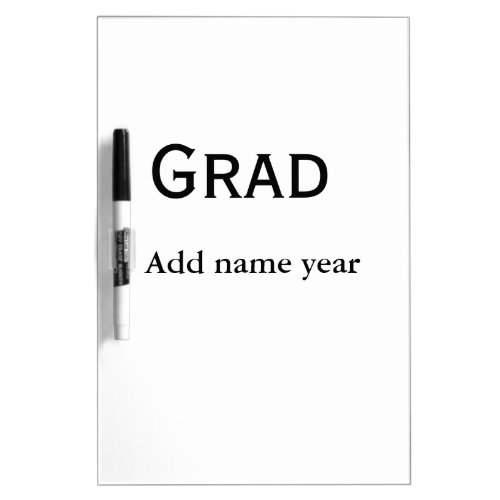 graduate congrats add name class of year dry erase board