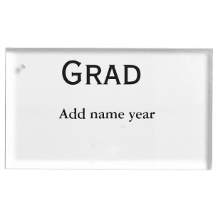 graduate congrats add name class of year place card holder