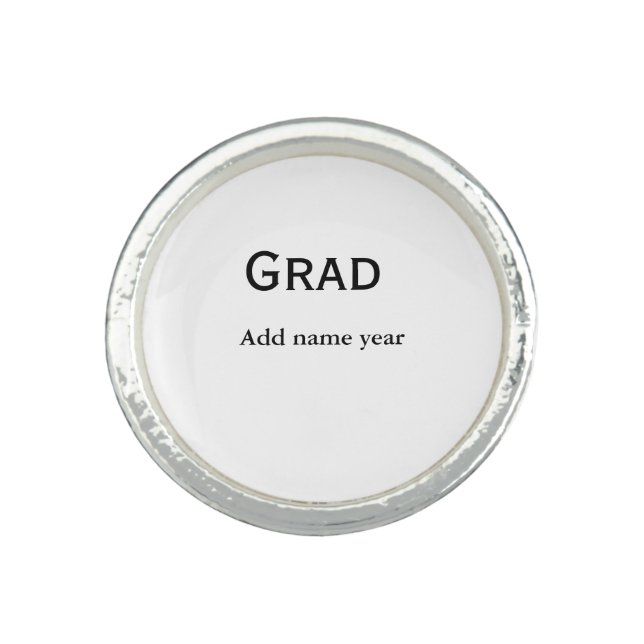 graduate congrats add name class of year ring (Front)
