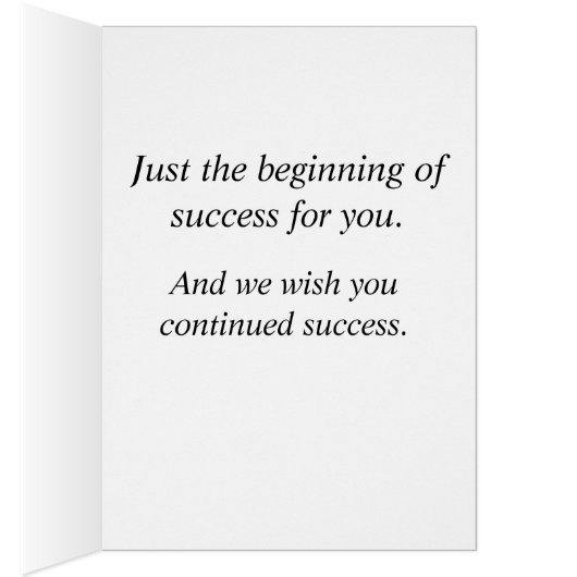 Graduate Congratulation Greeting Card (Inside (Right))