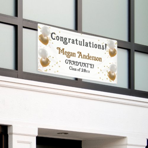 Graduate Congratulations Banner With Name