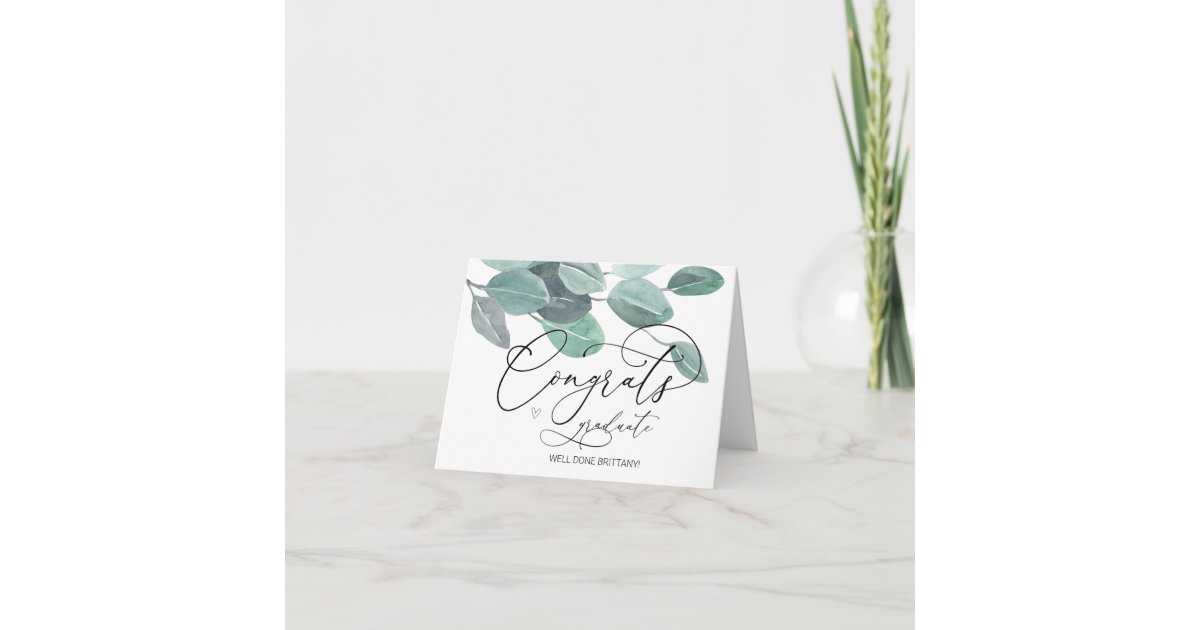 Graduate Congratulations Congrats Grad Greeting Ca Card | Zazzle
