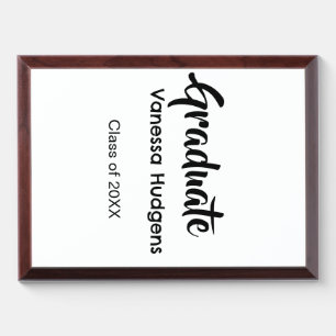 Graduate congratulations name date year class univ award plaque
