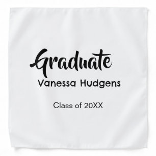 Graduate congratulations name date year class univ bandana