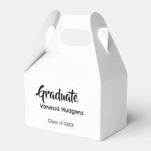 Graduate congratulations name date year class univ favor boxes