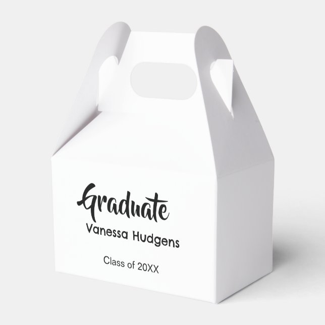 Graduate congratulations name date year class univ favor boxes (Front Side)