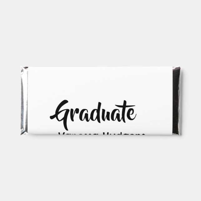 Graduate congratulations name date year class univ hershey bar favors (Front)