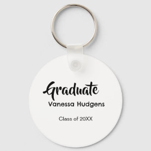 Graduate congratulations name date year class univ keychain