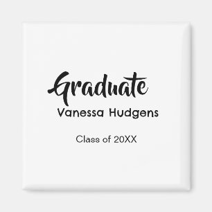 Graduate congratulations name date year class univ magnet