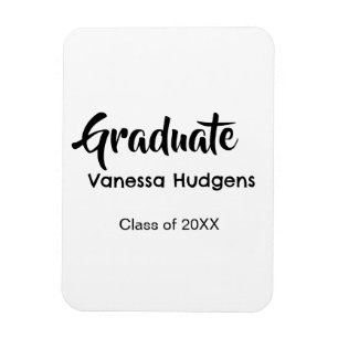 Graduate congratulations name date year class univ magnet