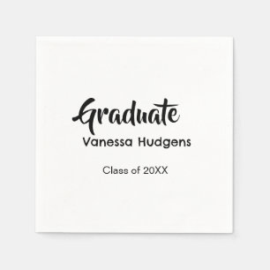 Graduate congratulations name date year class univ napkins