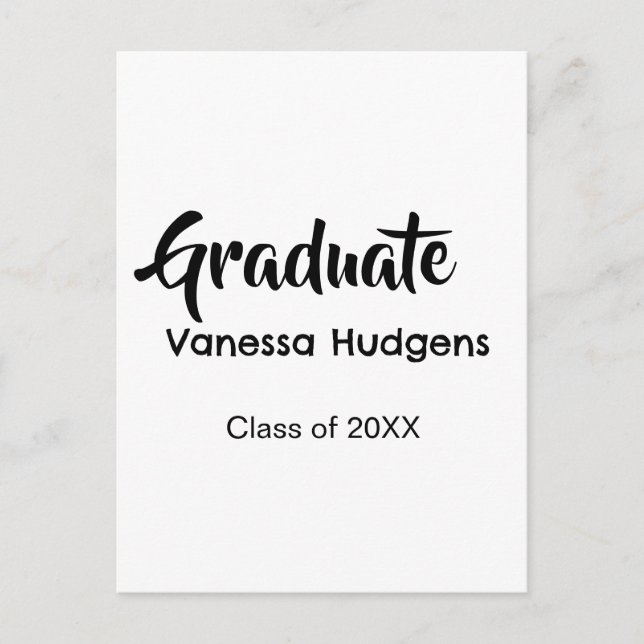 Graduate congratulations name date year class univ postcard (Front)