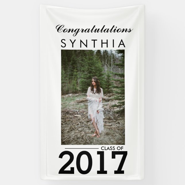 Graduate Congratulations Photo Yard Sign (Vertical)