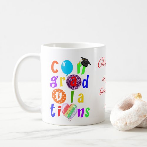 Graduate Congratulations Typography Coffee Mug