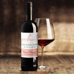 Graduate Coral Script | Hand-Lettering with Year Wine Label