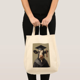 Graduate Cow Tote Bag