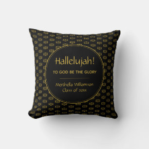 Graduate Custom HALLELUJAH Christian Keepsake Throw Pillow