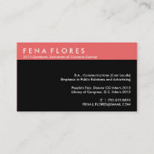 graduate custom order calling card (Back)