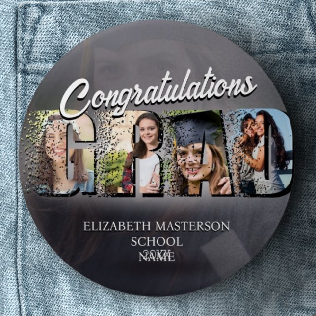 Graduate Custom Photo Congratulations Keepsake Button (Creator Uploaded)