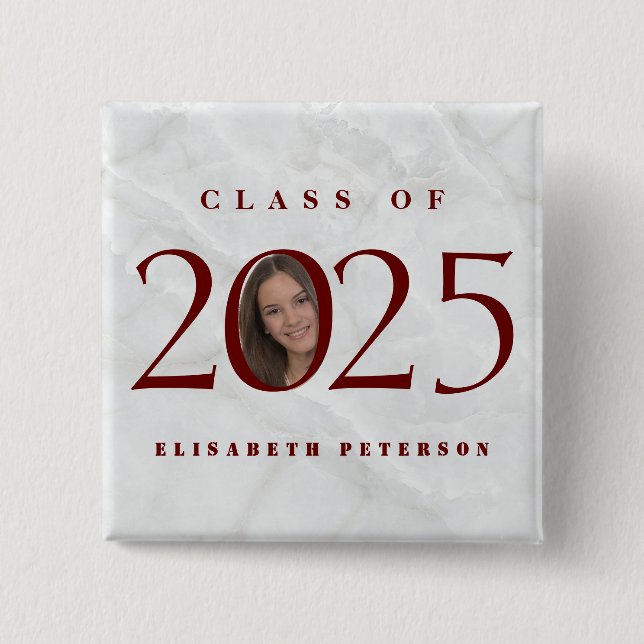 Graduate Custom Photo For Her Button (Front)