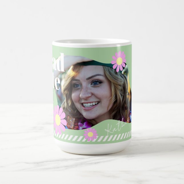 Graduate Daisy Photo Green Coffee Mug (Center)