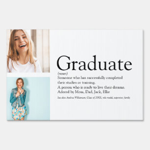 Graduate Definition 2 Photo Modern Black And White Sign