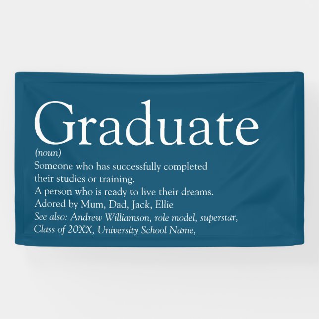 Graduate Definition Modern Blue Banner (Horizontal)