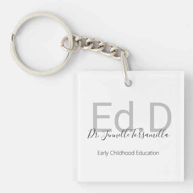 Graduate Degree Ed.D Keychain (Front)