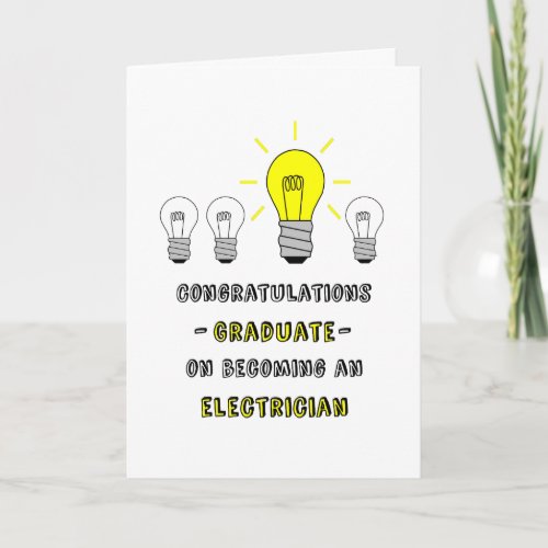 Graduate_Electrician_Youre a Bright Bulb Card