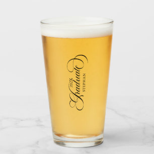 Graduate Elegant Black Script Typography  Glass