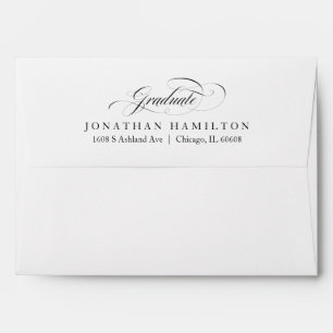 Graduate Elegant Calligraphy Graduation Envelope