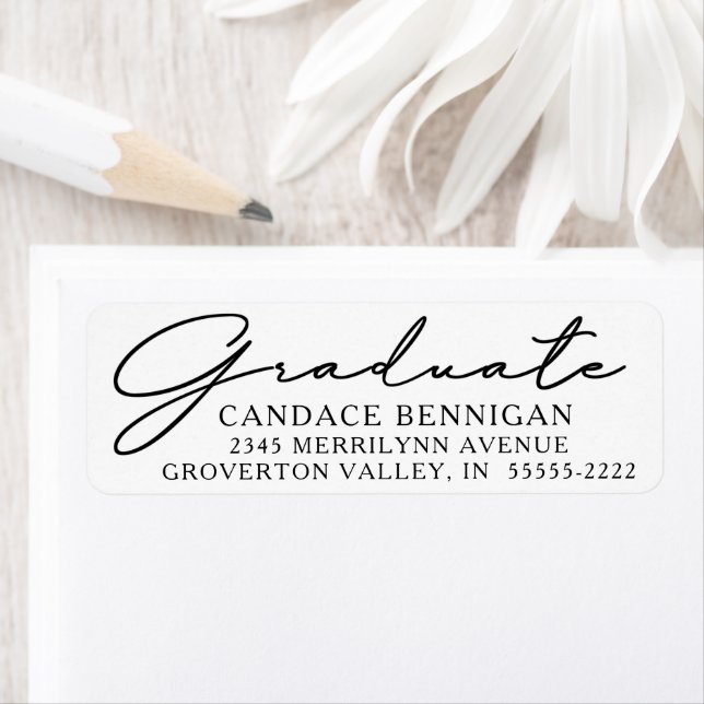 Graduate Elegant Handwritten Script Label (Insitu)