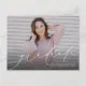 Graduate elegant script horizontal graduation invitation postcard | Zazzle