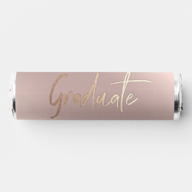 Graduate Faux Foil Rosegold Breath Savers® Mints (Front)