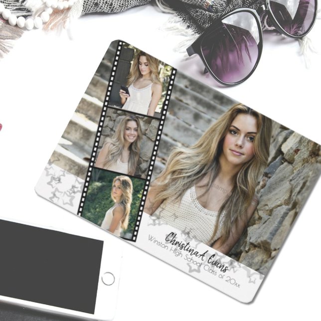 Graduate Filmstrip 4 Photo Collage Invitation (Creator Uploaded)