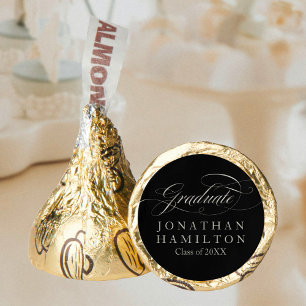 Graduate Foil Silver Elegant Script Graduation Hershey®'s Kisses®