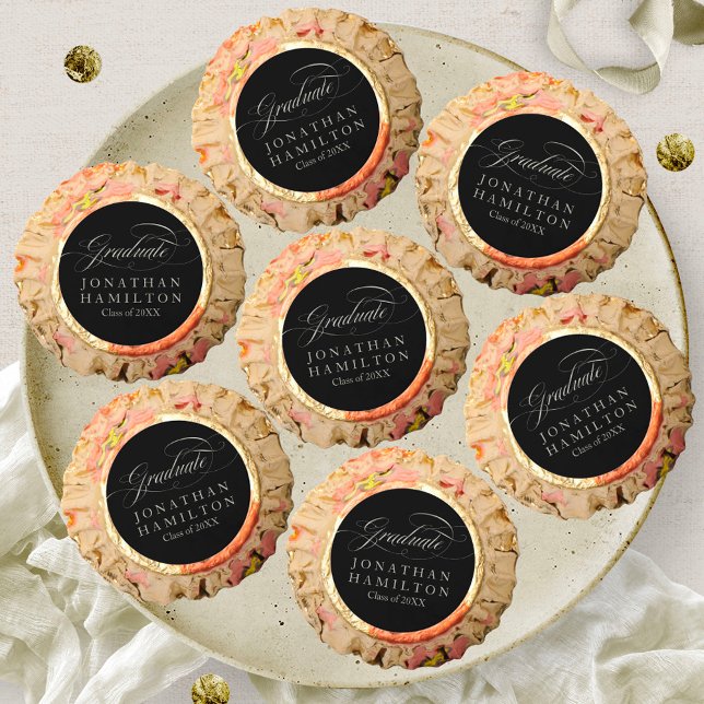 Graduate Foil Silver Elegant Script Graduation Reese's Peanut Butter Cups (Creator Uploaded)