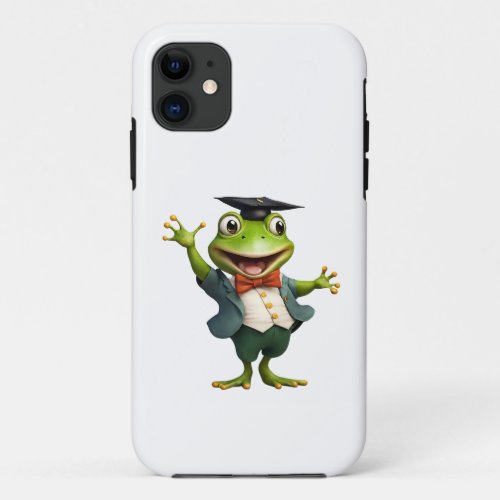 graduate frog graduation AI generated  iPhone 11 Case