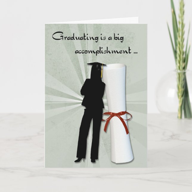 Graduate Girl Diploma Card (Front)