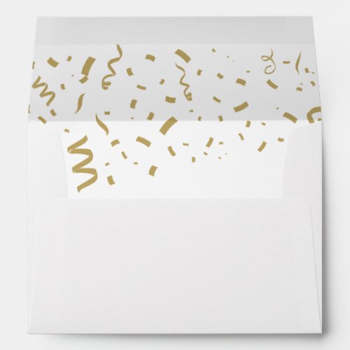 Graduate Gold Foil Confetti Elegant Envelope