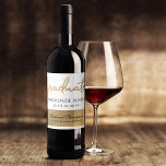 Graduate Gold Script | Elegant Grad Keepsake Party Wine Label