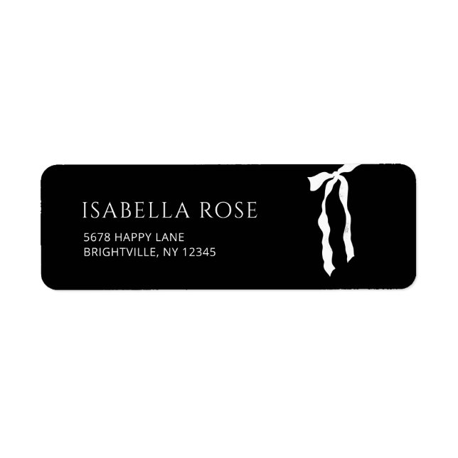 Graduate Grad Bow Graduation Mail Return Address  Label (Front)