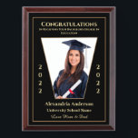 Graduate Grad Photo Graduation Class Custom Award Plaque<br><div class="desc">The Graduate Grad Photo Graduation Class Custom Award Plaque is great to give to that special graduate in your life. It is an elegant personalized gift that can be given from family members, friends and coworkers to the graduate. Replace with your information and photograph. The graduate will remember your congratulations...</div>